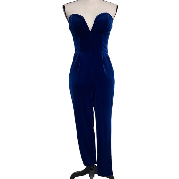 Cherri Jumpsuit in Royal Velvet Amanda Uprichard size P Revolve - Picture 2 of 6